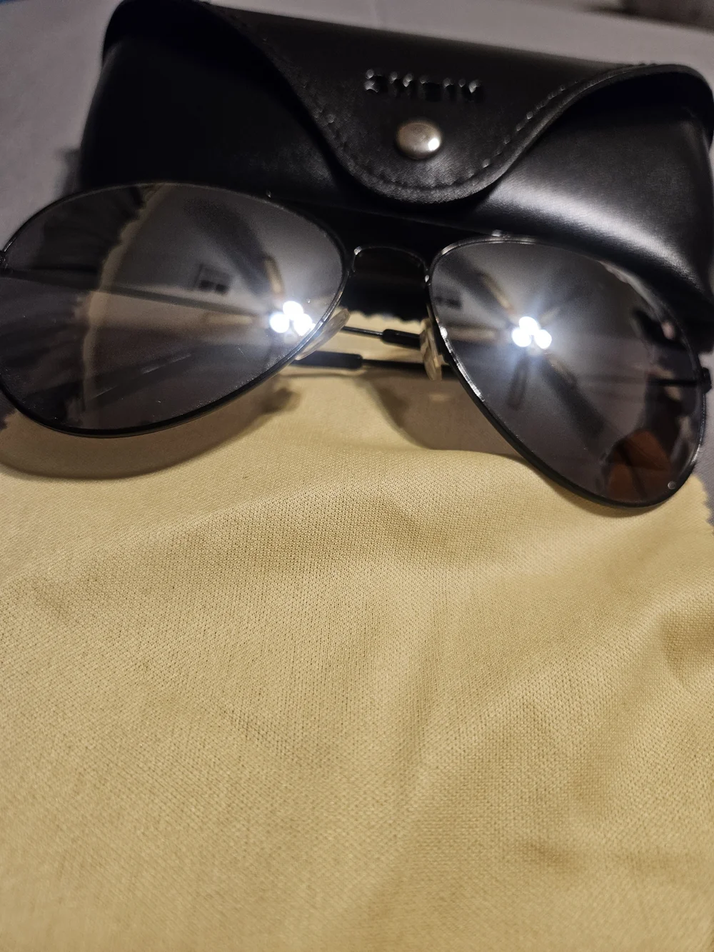 Classic Black Aviator Sunglasses